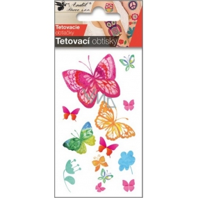 Tattoo Aufkleber Schmetterlinge Wasser Zeichnung 10,5 x 6 cm