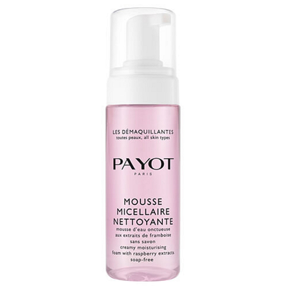 Payot Les Démaquillantes Mousse Micellaire Nettoyante cremiger Mizellenschaum mit Himbeerextrakten, ohne Seife 150 ml
