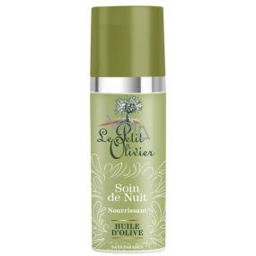 Le Petit Olivier Olivenöl Nacht pflegende Hautcreme für trockene und empfindliche Haut 50 ml