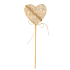 Gestrickte Herzbeige Aussparung 6 cm + Spieße