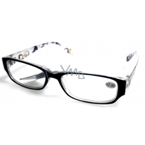 Berkeley Reading Prescription Glasses +1,5 Kunststoff schwarze Seite mit Rechtecken 1 Stück MC2084