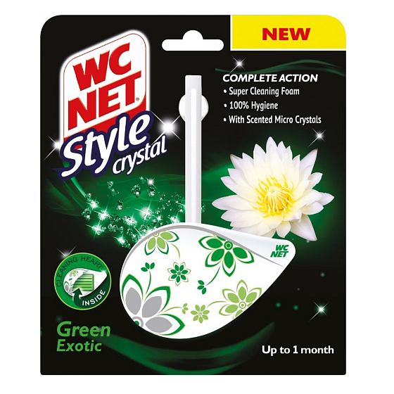 WC Net Crystal Style Grün Exotischer Vorhang 36,5 g