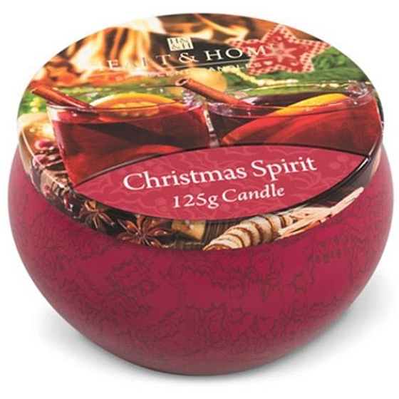 Heart & Home Weihnachtszauber Sojabohnen-Duftkerze in der Dose brennt bis zu 30 Stunden 125 g