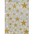 Ditipo Geschenk Papiertüte Glitter 26,4 x 13,6 x 32,7 cm grau, goldene Sterne QAB