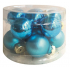 Glaskolben blau Set 2,5 cm, 12 Stück