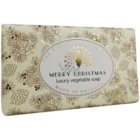 Englische Seife Vintage Frohe Weihnachten natürliche parfümierte Toilettenseife mit Sheabutter 190 g