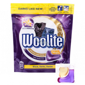 Woolite Dark Keratin Gelkapseln zum Waschen von dunkler und schwarzer Wäsche 22 Stück