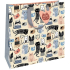 Nekupto Geschenkpapiertasche luxuriös 32,5 x 32,5 x 14 cm Bunte Katzen 2036 L - LIL