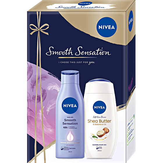 Nivea Smooth Sensation Körperlotion 250 ml + Shea Butter Duschgel 250 ml, Kosmetikset