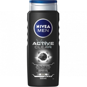 Nivea Men Active Clean Duschgel für Körper, Gesicht und Haare 500 ml