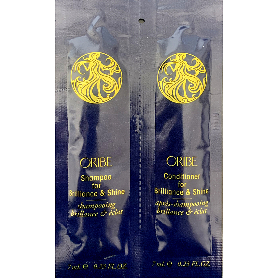 Oribe For Brilliance & Shine Shampoo und Spülung für strahlenden Glanz für alle Haartypen 2 x 7 ml, Duopack
