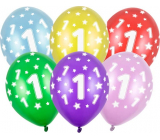 Ditipo Latex Luftballons aufblasbar Metall Mix von Farben Nr. 1 30 cm 6 Stück