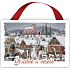 Nekupto Holzschild Josef Lada Schneedorf 10 x 7 x 0,5 cm