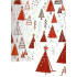 Nekupto Weihnachtsgeschenkpapier 70 x 500 cm Weiß, rote Bäume