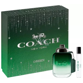 Coach Green Eau de Toilette 60 ml + Eau de Toilette 7,5 ml Miniatur, Geschenkset für Männer