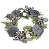 Adventskranz mit rosa Kugeln und Tannenzapfen 30 cm