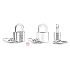 Charms Sterling Silber 925 Vorhängeschloss und Schlüssel 2in1, Liebesarmband Anhänger