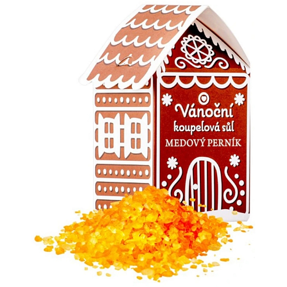 Moje Medový perník Vánoční domeček hnědý koupelová sůl 100 g