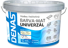 DENAS UNIVERZÁL-MAT Decklack für Holz, Metall und Beton, 0100 weiß, 5 kg