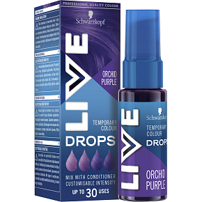 Schwarzkopf Live Drops Fialová orchidej barvicí kapky na vlasy, 30 ml