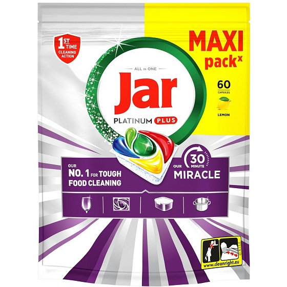 Jar Platinum Plus Geschirrspültabs 30 Minute Miracle, 60 Stk
