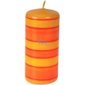 Lima Kerze gelb-orange Streifen Zylinder 180 mm 1 Stück Lima Kerze gelb-orange Streifen Zylinder 180 mm 1 Stück