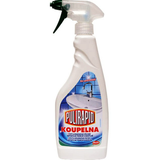Pulirapid Bathroom reinigt und hygienisiert alle abwaschbaren Oberflächen im Bad 500 ml Spray