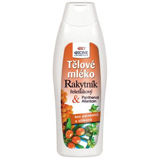 Bione Cosmetics Sanddorn & Panthenol Allantoin nährende Körpermilch für alle Hauttypen 500 ml