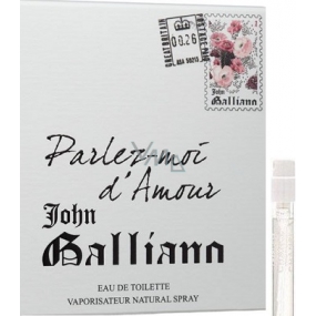John Galliano Parlez-Moi und Amour Eau de Toilette für Frauen 1,5 ml mit Spray, Fläschchen