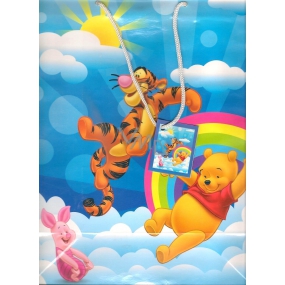 Ditipo Geschenk Papiertüte 32,5 x 13,5 x 26 cm Disney Winnie the Pooh Wolken
