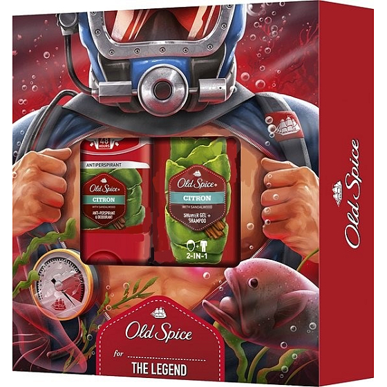 Old Spice Lasting Legend Antitranspirant Deodorant Stick 50 ml + Sportduschgel 250 ml, Kosmetikset