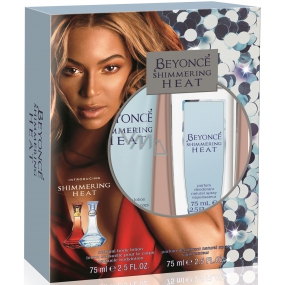 Beyoncé Shimmering Heat parfümiertes Deodorantglas für Frauen 75 ml + Körperlotion 75 ml, Kosmetikset