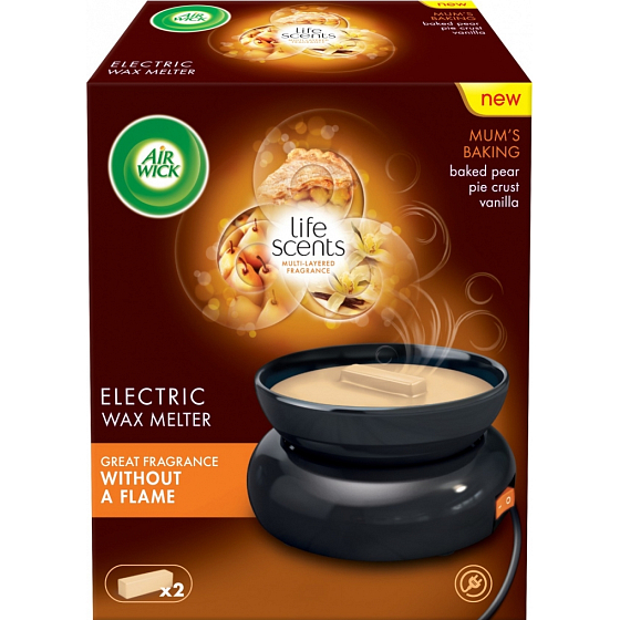 Air Wick Wax Melts Life Scents Duft Mummy Cakes Elektrische Wachsheizung und Wachsfüllung 22 g