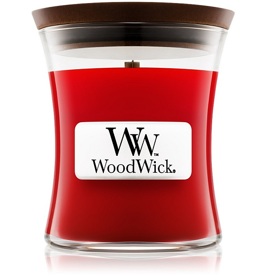 WoodWick Granatapfel - Granatapfel-Duftkerze mit Holzdocht und Deckel Glas Medium 275 g