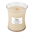 WoodWick Vanilla Bean - Vanilleschote-Duftkerze mit Holzdocht und Deckelglas Medium 275 g