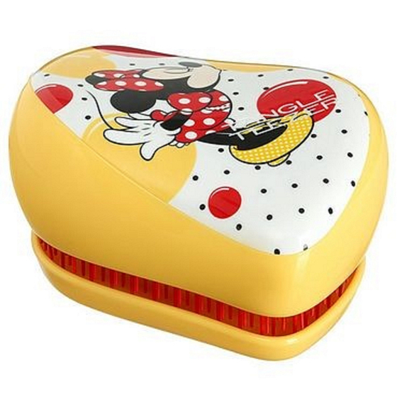Tangle Teezer Compact Professionelle kompakte Haarbürste, Disney Minnie Mouse Yellow
