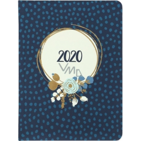 Albi Diary 2020 wöchentlich Blaue Blume 17 x 12,5 x 1,2 cm