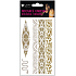 Tattoo Aufkleber Gold und Silber 15 x 9 cm