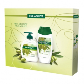 Palmolive Naturals Oliven- und Milchflüssigkeitseife 300 ml + Duschgel 250 ml, Kosmetikset