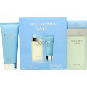 Dolce & Gabbana Hellblaues Eau de Toilette für Frauen 100 ml + Körpercreme 100 ml, Geschenkset
