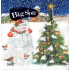 Große weiche Papierservietten 2-lagig 33 x 33 cm 20 Stück Weihnachtsschneemann mit Baum