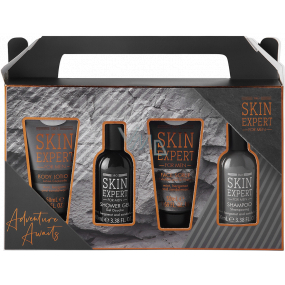 Sunkissed Essential Gift Skin Expert Duschgel 100 ml + Haarshampoo 100 ml + Gesichtspeeling 50 ml + Körperlotion 50 ml, Kosmetikset für Männer