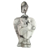 Magnesit / Howlit weiß Engel Schutzengel Anhänger Naturstein 1,7 cm 1 Stück, Reinigungsstein