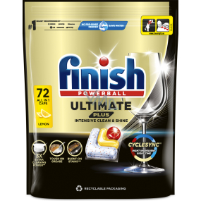 Finish Geschirrspültabletten Ultimate Plus All in 1 Zitrone, 72 Stück Finish Geschirrspültabletten Ultimate Plus All in 1 Zitrone, 72 Stück
