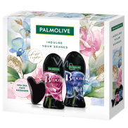 Palmolive Sparkling Bloom Midnight Rose & Iced Peony Duschgel 250 ml + Enchanted Orchid & Warm Vanilla Duschgel 250 ml + Gua Sha Gesichtsmassagewerkzeug, Kosmetikset für Frauen