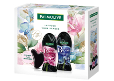 Palmolive Sparkling Bloom Midnight Rose & Iced Peony Duschgel 250 ml + Enchanted Orchid & Warm Vanilla Duschgel 250 ml + Gua Sha Gesichtsmassagewerkzeug, Kosmetikset für Frauen