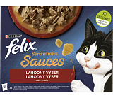 Felix Sensations Kapseln für Katzen leckere Auswahl in Soße, 12× 85 g
