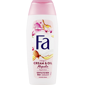 Fa Duschcreme Cream and Oil Magnolia mit Magnolia-Duft, 400 ml