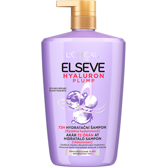 Elseve Hyaluron Plump Shampoo für Haare, 1 l