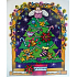 Fensterfolie ohne Kleber mit Hologrammprägebaum 27 x 20 cm gefärbt